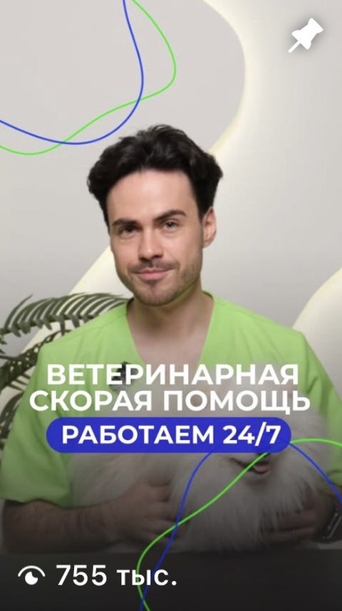 Ролик «Ветеринарная скорая помощь, работаем 24/7», 755 тыс. просмотров